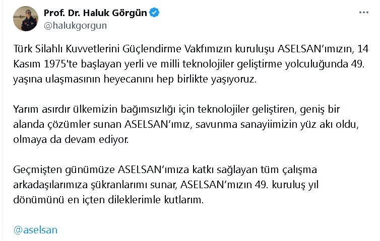 Haluk Görgün: ASELSAN