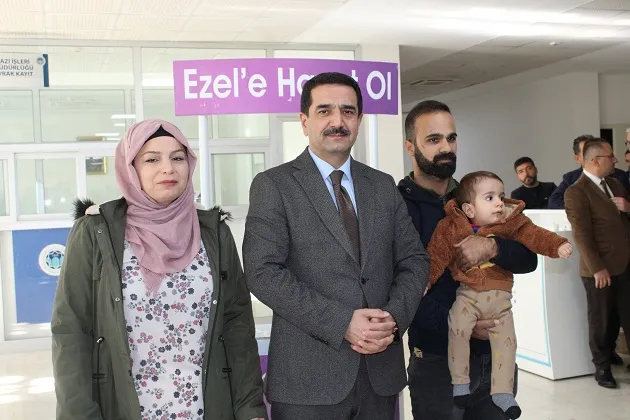 Battalgazi Belediyesi personellerinden SMA hastası Ezel bebeğe destek