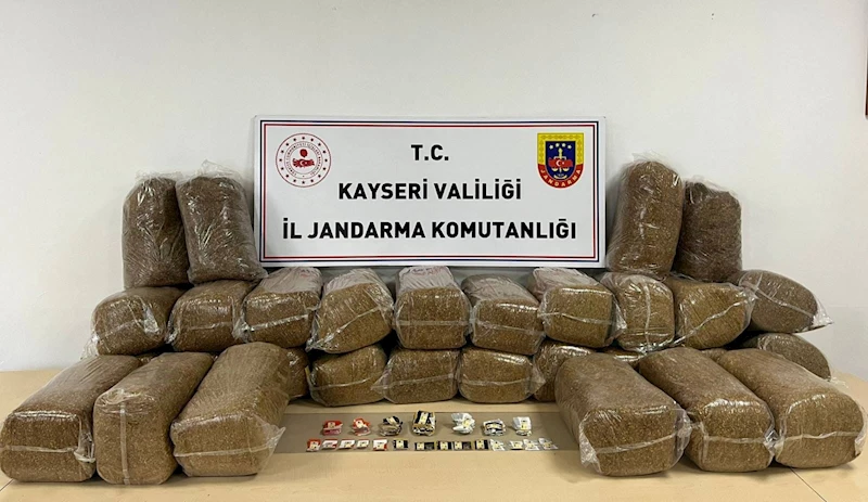 Kayseri’de 183 kilogram kaçak tütün ele geçirildi