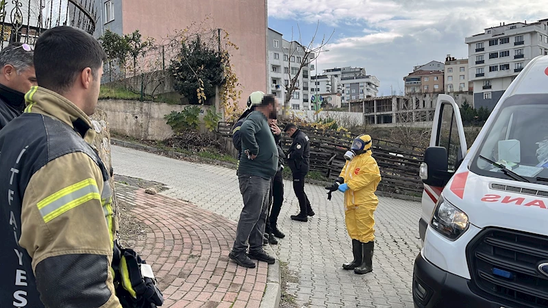 Yüzüne kimyasal madde temas eden tanker şoförü, hastaneye kaldırıldı