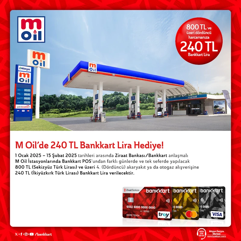 M Oil, Ziraat Bankası iş birliğiyle yeni bir kampanya düzenliyor