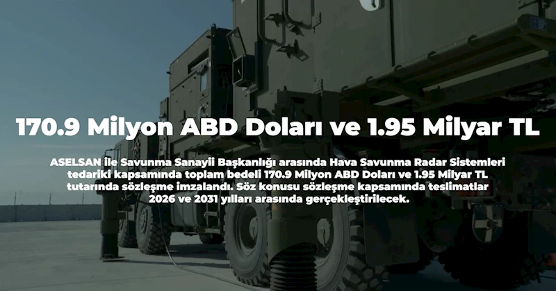 ASELSAN ile SSB arasında 170,9 milyon dolarlık sözleşme