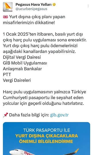 Havayolları yolcularını uyardı; basılı harç pulu dönemi sona eriyor