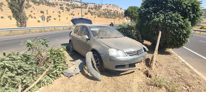 Mardin’de refüje çarpan otomobilin sürücüsü yaralandı