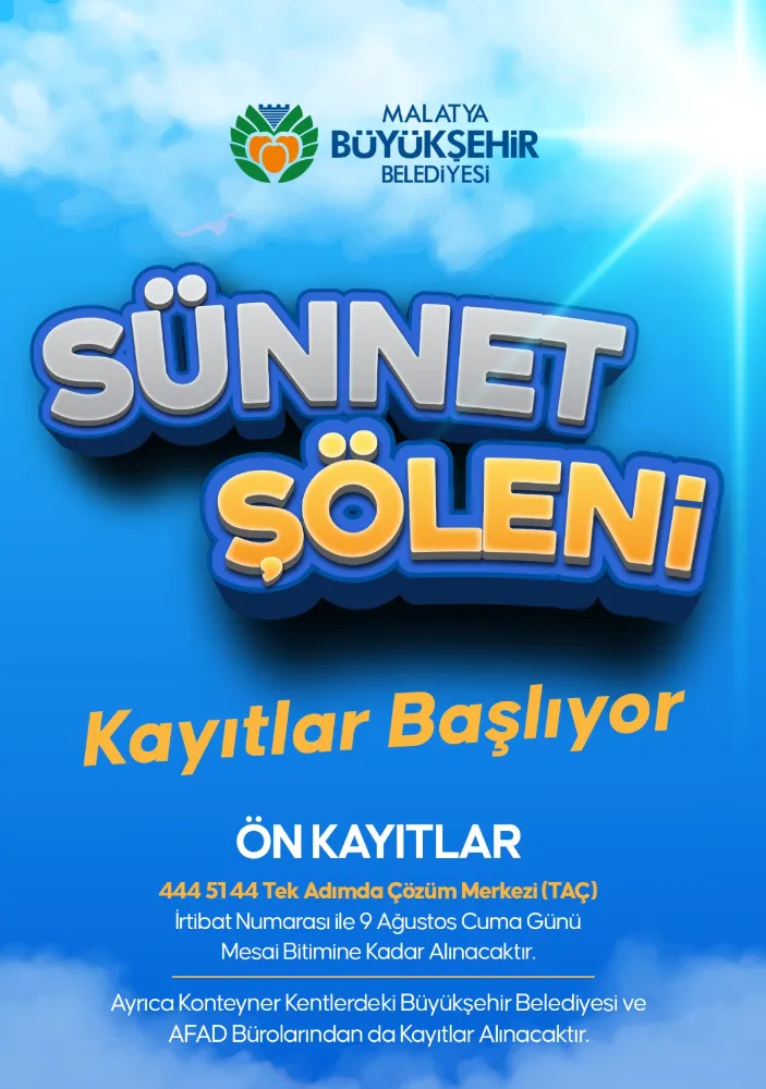 Malatya Büyükşehir Belediyesi’nden Sünnet Şöleni