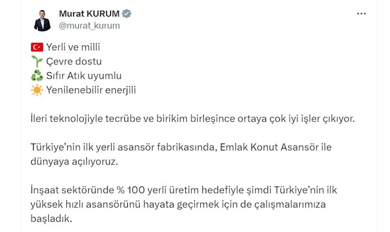 Bakan Kurum: Türkiye