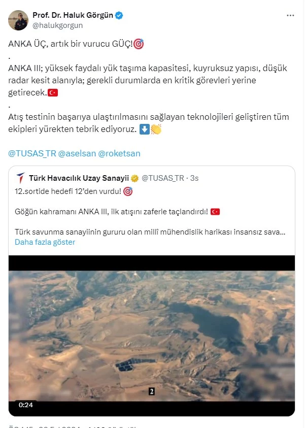 ANKA 3, ilk atışta hedefi başarıyla vurdu (2)