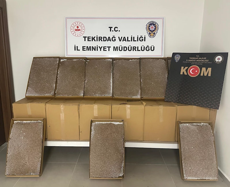 Tekirdağ’da 200 bin makaron ele geçirildi