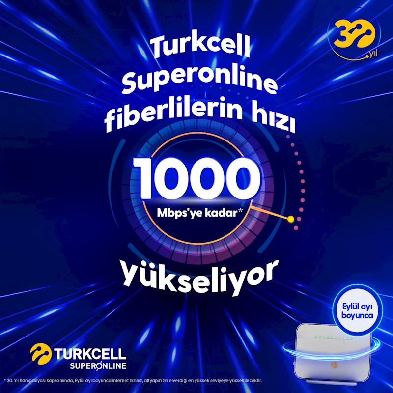 Turkcell Superonline’lılar için internet hız artışı eylül boyunca devam edecek