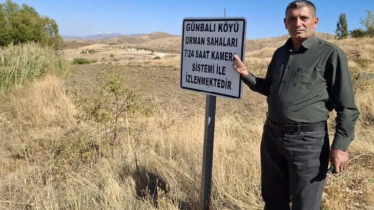 Elazığ’da köy muhtarından ormana güvenlik kameralı koruma