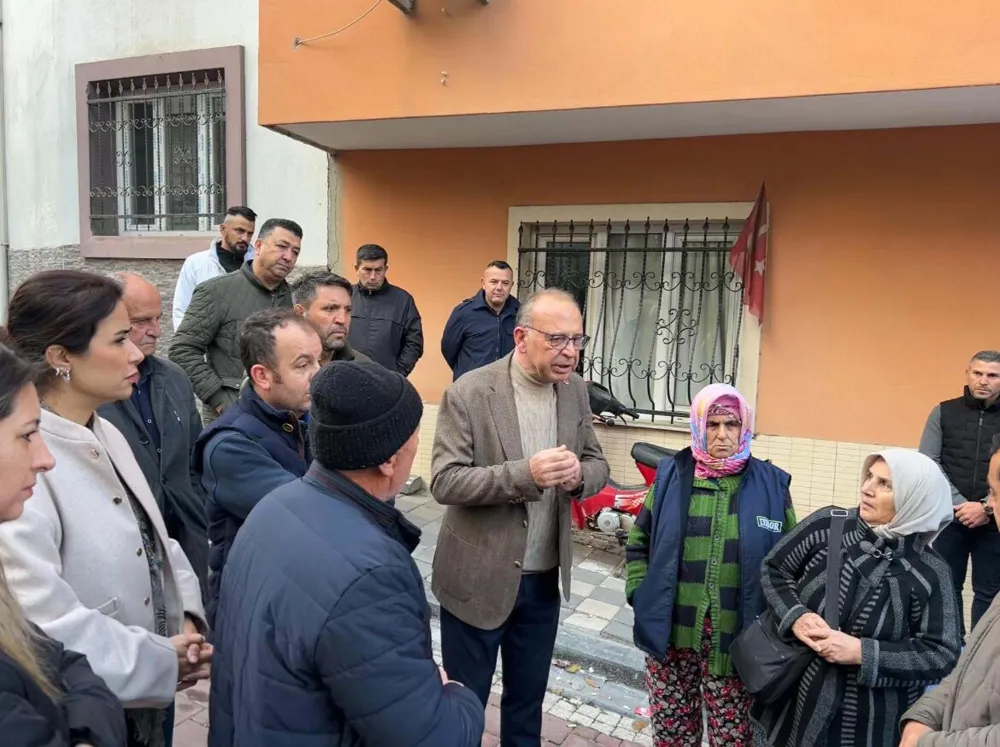 Turgutlu Belediyesi, tahliye edilen binalarda inceleme yaptı