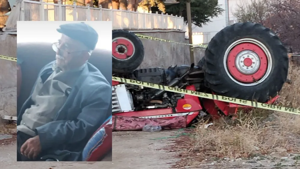 İlaç yazdırmak için gittiği hastanenin otoparkında traktör kazasında öldü