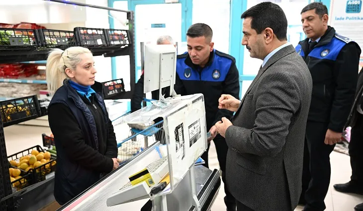 Başkan Taşkın,Market Denetimlerine Bizzat Katıldı