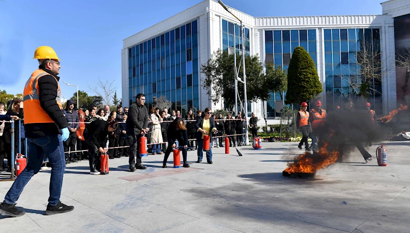 Belediyede yangın tatbikatı