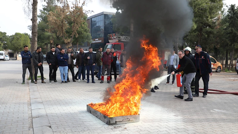 Mardin Organize Sanayi Bölgesi’nde, yangın, tahliye ve söndürme tatbikatı 