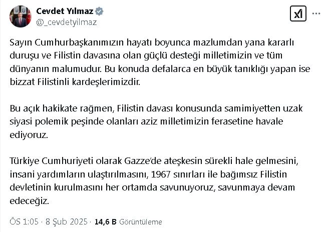 Cevdet Yılmaz: Siyasi polemik peşinde olanları milletimize havale ediyoruz