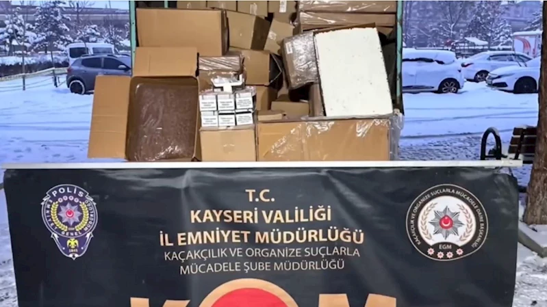 Kayseri’de 1 ton 200 kilogram kaçak tütün ele geçirildi