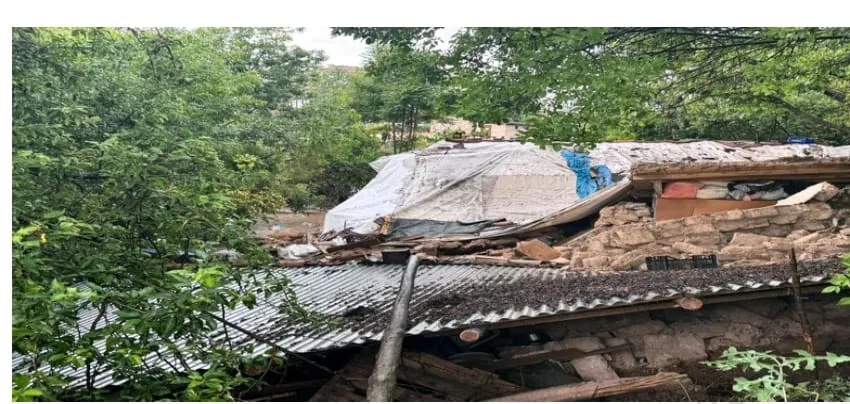 Malatya’da yağış nedeniyle kerpiç evde göçük ; 3 yaralı
