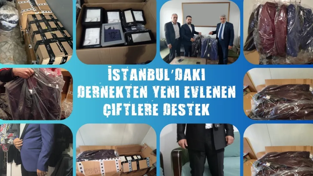 İstanbul’daki Dernekten Yeni Evlenen Çiftlere Destek