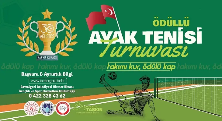 Battalgazi Belediyesi’nden 30 Ağustos Zafer Bayramı’na Özel Ayak Tenisi Turnuvası