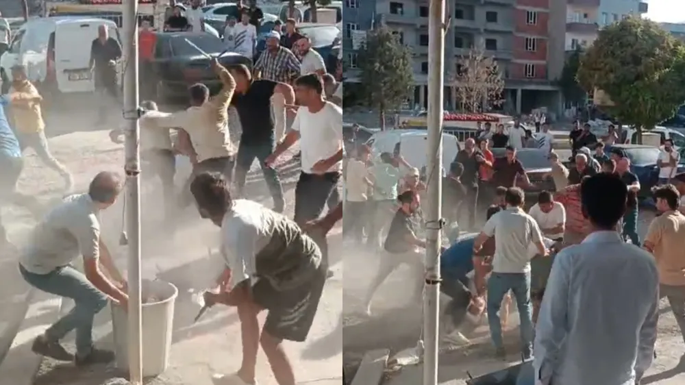 Batman’da iki grup arasında taş ve sopalı kavga kamerada